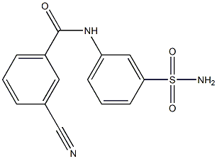 3-cyano-N-(3-sulfamoylphenyl)benzamide Struktur