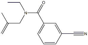 3-cyano-N-ethyl-N-(2-methylprop-2-enyl)benzamide Struktur