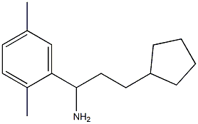 3-cyclopentyl-1-(2,5-dimethylphenyl)propan-1-amine Struktur