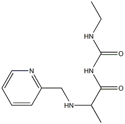 3-ethyl-1-{2-[(pyridin-2-ylmethyl)amino]propanoyl}urea Struktur