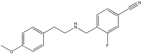 3-fluoro-4-({[2-(4-methoxyphenyl)ethyl]amino}methyl)benzonitrile Struktur