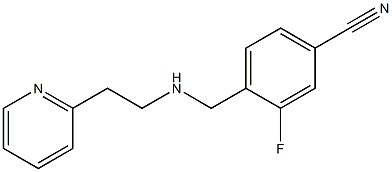 3-fluoro-4-({[2-(pyridin-2-yl)ethyl]amino}methyl)benzonitrile Struktur