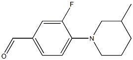 3-fluoro-4-(3-methylpiperidin-1-yl)benzaldehyde Struktur