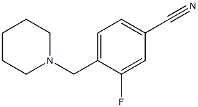 3-fluoro-4-(piperidin-1-ylmethyl)benzonitrile Struktur