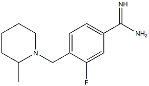 3-fluoro-4-[(2-methylpiperidin-1-yl)methyl]benzenecarboximidamide Struktur