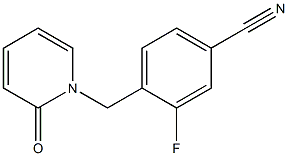 3-fluoro-4-[(2-oxopyridin-1(2H)-yl)methyl]benzonitrile Struktur