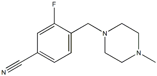 3-fluoro-4-[(4-methylpiperazin-1-yl)methyl]benzonitrile Struktur