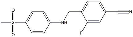 3-fluoro-4-{[(4-methanesulfonylphenyl)amino]methyl}benzonitrile Struktur