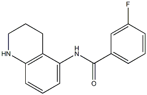 3-fluoro-N-(1,2,3,4-tetrahydroquinolin-5-yl)benzamide Struktur