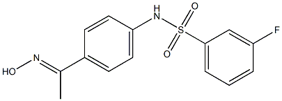 3-fluoro-N-{4-[1-(hydroxyimino)ethyl]phenyl}benzene-1-sulfonamide Struktur