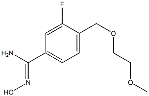 3-fluoro-N'-hydroxy-4-[(2-methoxyethoxy)methyl]benzenecarboximidamide Struktur