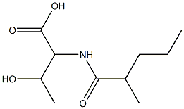 3-hydroxy-2-(2-methylpentanamido)butanoic acid Struktur