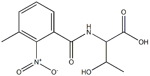 3-hydroxy-2-[(3-methyl-2-nitrophenyl)formamido]butanoic acid Struktur