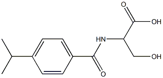 3-hydroxy-2-[(4-isopropylbenzoyl)amino]propanoic acid Struktur