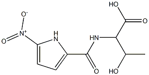 3-hydroxy-2-[(5-nitro-1H-pyrrol-2-yl)formamido]butanoic acid Struktur