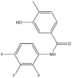 3-hydroxy-4-methyl-N-(2,3,4-trifluorophenyl)benzamide Struktur