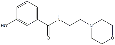 3-hydroxy-N-[2-(morpholin-4-yl)ethyl]benzamide Struktur