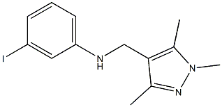 3-iodo-N-[(1,3,5-trimethyl-1H-pyrazol-4-yl)methyl]aniline Struktur