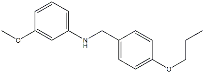 3-methoxy-N-[(4-propoxyphenyl)methyl]aniline Struktur