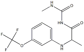 3-methyl-1-(2-{[3-(trifluoromethoxy)phenyl]amino}propanoyl)urea Struktur