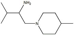 3-methyl-1-(4-methylpiperidin-1-yl)butan-2-amine Struktur