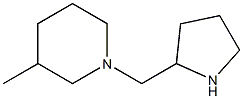 3-methyl-1-(pyrrolidin-2-ylmethyl)piperidine Struktur