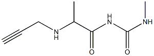 3-methyl-1-[2-(prop-2-yn-1-ylamino)propanoyl]urea Struktur