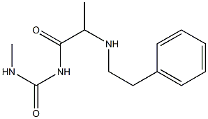 3-methyl-1-{2-[(2-phenylethyl)amino]propanoyl}urea Struktur