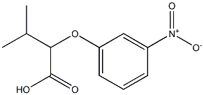 3-methyl-2-(3-nitrophenoxy)butanoic acid Struktur