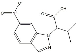 3-methyl-2-(6-nitro-1H-indazol-1-yl)butanoic acid Struktur