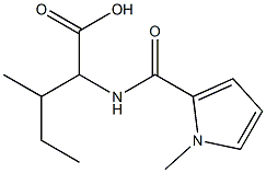 3-methyl-2-[(1-methyl-1H-pyrrol-2-yl)formamido]pentanoic acid Struktur