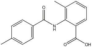 3-methyl-2-[(4-methylbenzoyl)amino]benzoic acid Struktur