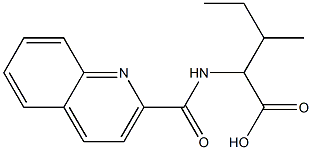 3-methyl-2-[(quinolin-2-ylcarbonyl)amino]pentanoic acid Struktur