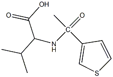 3-methyl-2-[1-(thiophen-3-yl)acetamido]butanoic acid Struktur