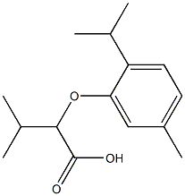 3-methyl-2-[5-methyl-2-(propan-2-yl)phenoxy]butanoic acid Struktur