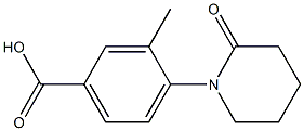 3-methyl-4-(2-oxopiperidin-1-yl)benzoic acid Struktur