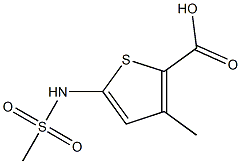 3-methyl-5-[(methylsulfonyl)amino]thiophene-2-carboxylic acid Struktur