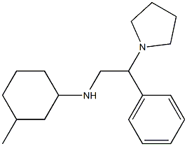 3-methyl-N-[2-phenyl-2-(pyrrolidin-1-yl)ethyl]cyclohexan-1-amine Struktur