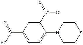 3-nitro-4-(thiomorpholin-4-yl)benzoic acid Struktur