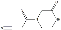 3-oxo-3-(3-oxopiperazin-1-yl)propanenitrile Struktur