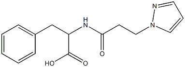 3-phenyl-2-[3-(1H-pyrazol-1-yl)propanamido]propanoic acid Struktur