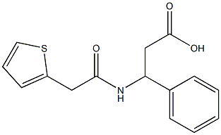 3-phenyl-3-[(thien-2-ylacetyl)amino]propanoic acid Struktur