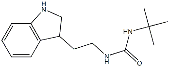 3-tert-butyl-1-[2-(2,3-dihydro-1H-indol-3-yl)ethyl]urea Struktur