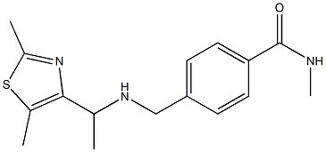 4-({[1-(2,5-dimethyl-1,3-thiazol-4-yl)ethyl]amino}methyl)-N-methylbenzamide Struktur