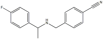 4-({[1-(4-fluorophenyl)ethyl]amino}methyl)benzonitrile Struktur