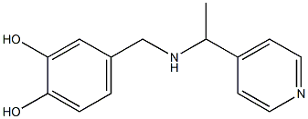 4-({[1-(pyridin-4-yl)ethyl]amino}methyl)benzene-1,2-diol Struktur