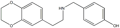 4-({[2-(2,3-dihydro-1,4-benzodioxin-6-yl)ethyl]amino}methyl)phenol Struktur