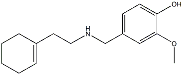 4-({[2-(cyclohex-1-en-1-yl)ethyl]amino}methyl)-2-methoxyphenol Struktur