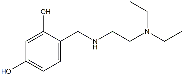 4-({[2-(diethylamino)ethyl]amino}methyl)benzene-1,3-diol Struktur