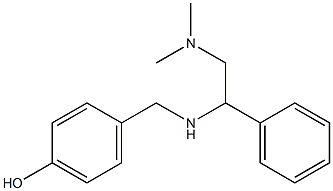 4-({[2-(dimethylamino)-1-phenylethyl]amino}methyl)phenol Struktur